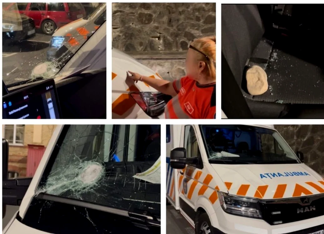 Ambulanța a fost atacată de localnici / foto: Dejeanul
