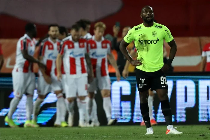 Steaua Roșie a făcut tot ce a vrut cu apărătorii româniFOTO: Sportpictures.eu