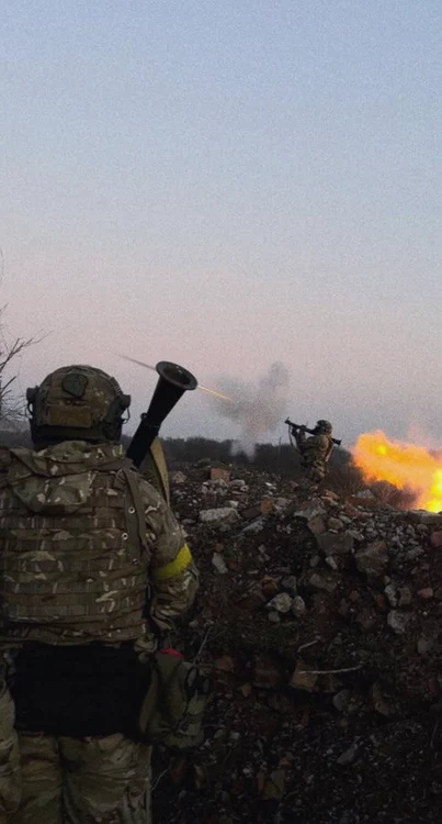 Lupte în jurul Bakhmutului. Foto: Nexta TV via Twitter