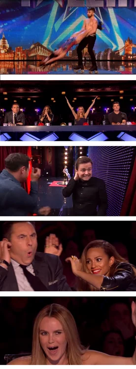 Așa a reacționat juriul de la Britain Got Talent în timpul spectacolului făcut de cei doi tineri