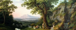 Peisaj din Arcadia. Pictură de Jacob Philipp Hackert (© Alte Nationalgalerie / Wikimedia Commons)