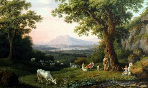 Peisaj din Arcadia. Pictură de Jacob Philipp Hackert (© Alte Nationalgalerie / Wikimedia Commons)