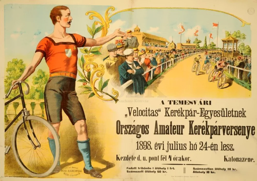 Afişul unui concurs de ciclism din Timişoara anului 1898