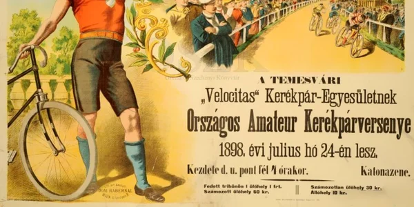 Afiş concurs de ciclism în Timişoara 