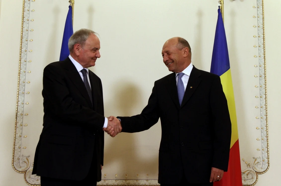 Preşedintele Traian Băsescu şi omologul său de la Chişinău