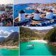 Aglomerația din „Ibiza Greciei” – Mykonos vs  farmecul autentic al „Insulei de Smarald” – Thassos Colaj Tourism&DMS 