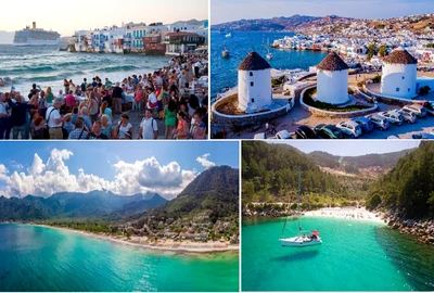 Aglomerația din „Ibiza Greciei” – Mykonos vs  farmecul autentic al „Insulei de Smarald” – Thassos Colaj Tourism&DMS 