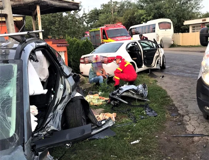 Accidentul a avut loc în Cotorca din județul Ialomița FOTO ISU Ialomița