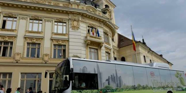 autobuz electric sibiu FOTO turnulsfatului.ro