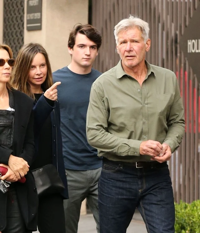 *EXCLUSIVE* Harrison Ford and Calista Flockhart have a family night at Hamilton jpeg