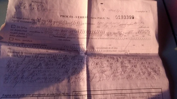 Cum a âomisâ un poliÅ£ist, din procesul verbal, numele unei cunoÅtinÅ£e care conducea o combinÄ neînmatriculatÄ, implicatÄ Ã®ntr-o coliziune