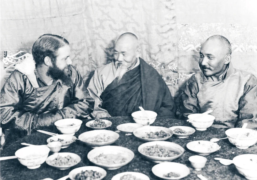 Ernst Schafer avec Ngagchen Rinpoche et Mondro a Shigatse jpg jpeg