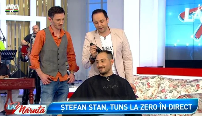 Ştefan Stan a pierdut pariul cu Măruţă şi s-a tuns în direct