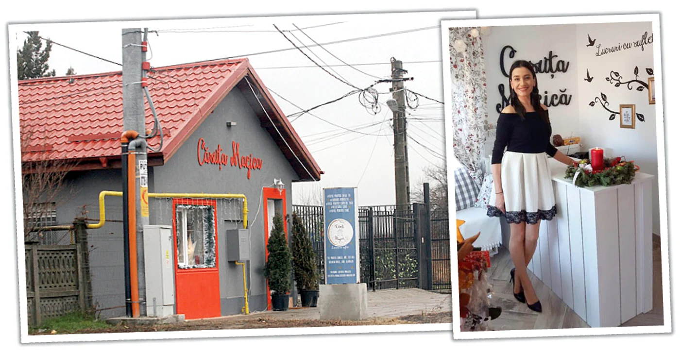 Așa arată magazinul  din Bolintin, în care  Claudia Pătrășcanu  vinde hăinuțe de damă