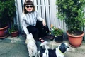 alexandra ungureanu si cateii JPG