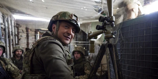 Volodimir Zelenski pe frontul din Ucraina FOTO EPA-EFE