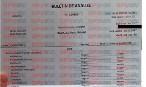 Testul anti drog efectuat de Gabi Bădălău la o clinica privată a ieșit negativ  Acesta nu este însă recunoscut in instanță jpeg