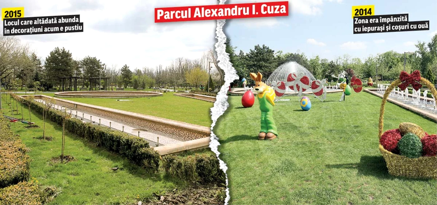 Primarii nu au mai ornat străzile şi parcurile la fel ca în anii trecuţiFoto: Sever Gheorghe