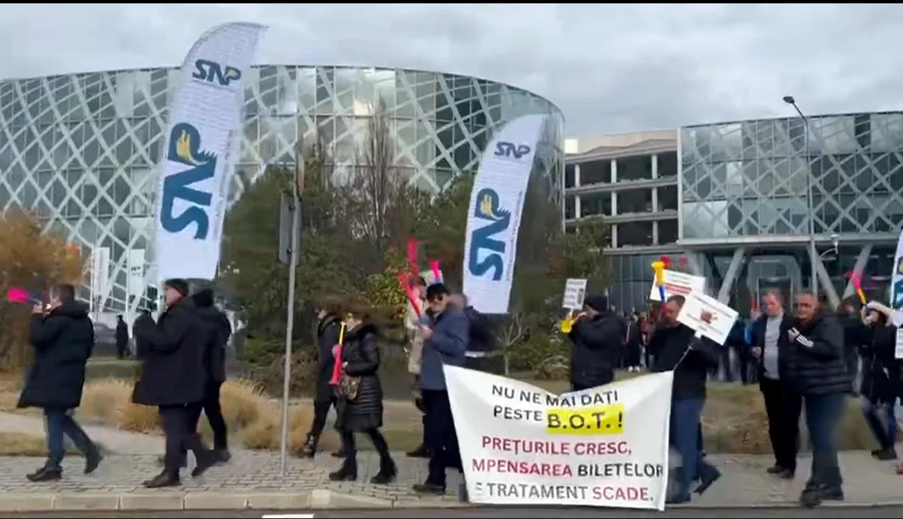 Angajații OMV Petrom au protestat joi