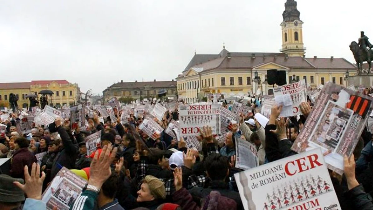 Miting de amploare la Oradea pentru familia Bodnariu Foto: Facebook 