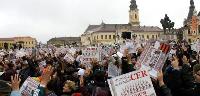 Miting de amploare la Oradea Foto-Facebook