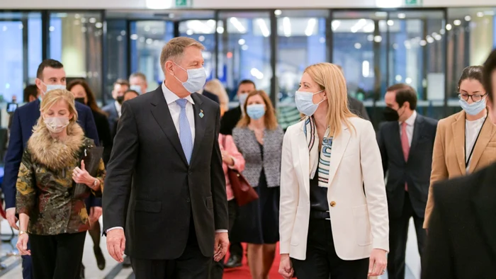 Klaus Iohannis şi Roberta Metsola FOTO Administraţia Prezidenţială