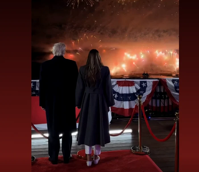Donald Trump și soția sa, Melania, în preziua jurământului. FOTO captură Facebook