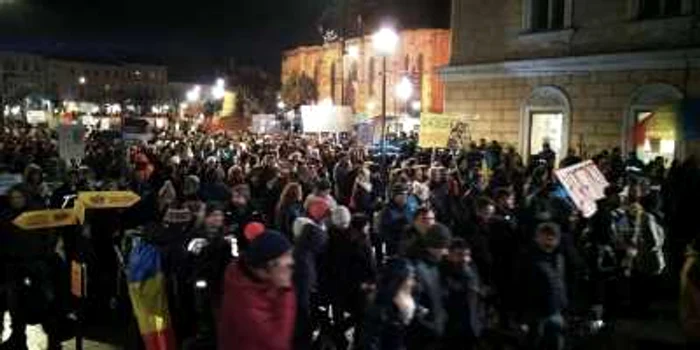 Peste 7.000 de persoane au protestat la Cluj.   FOTO: Florina Pop