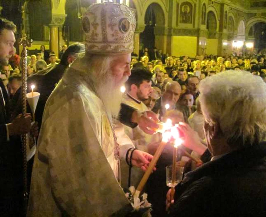 Slujba de Înviere la Catedrala din Timişoara FOTO Ştefan Both