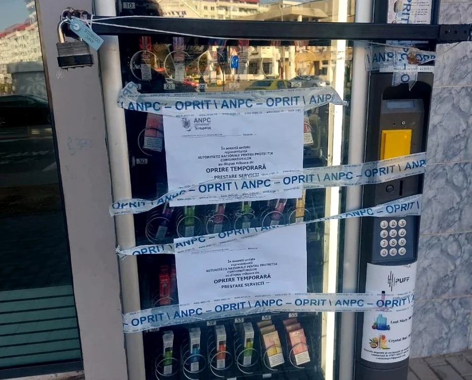 Automatul a fost închis câteva luni FOTO Protecția Consumatorului Neamț