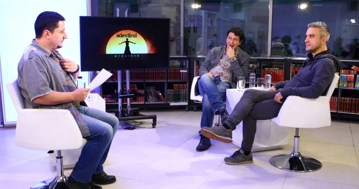 Alexandru Darie şi Zoli Toth în studioul Adevărul Live FOTO: David Muntean