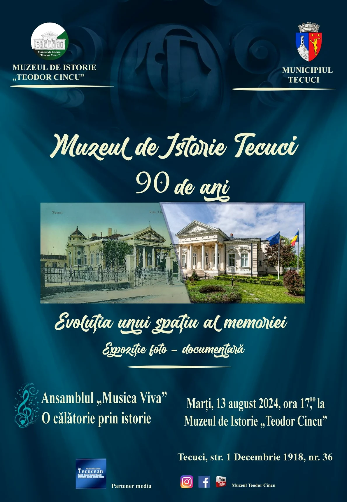 Vernisajul expoziției „Muzeul de Istorie Tecuci – 90 de ani. Evoluția unui spațiu al memoriei”