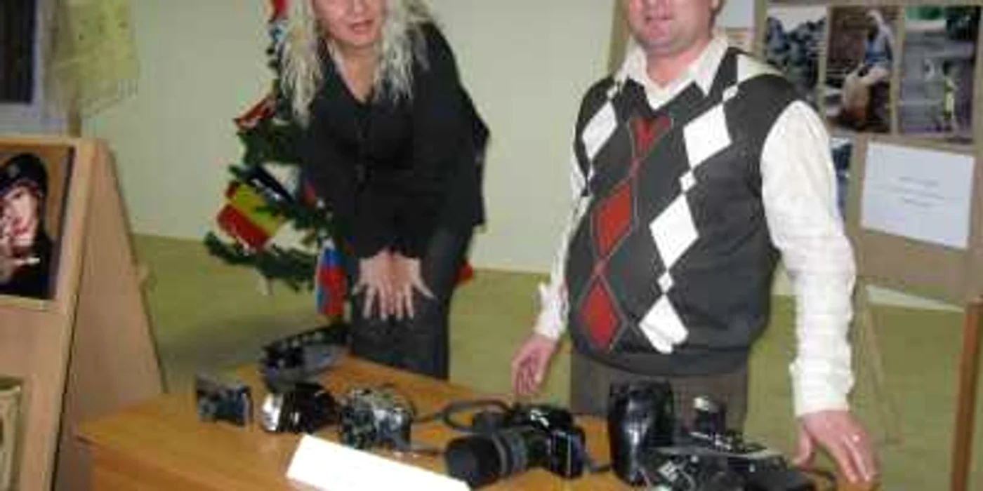 Cristi Urcior şi aparatele sale foto 