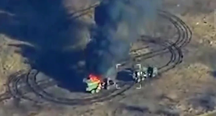 Radar-cheie distrus pe frontul din Zaporojie FOTO: Captură video