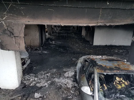 Incendiu la Constanta FOTO Călin Gavrilaş