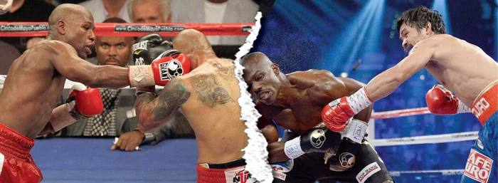 Floyd Mayweather şi Manny Pacquiao. Foto: Photoland / Corbis / Guliver / GettyImages