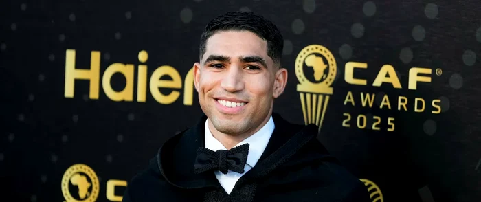 Hakimi râde, dar nu pare să fie râsul lui  FOTO EPA