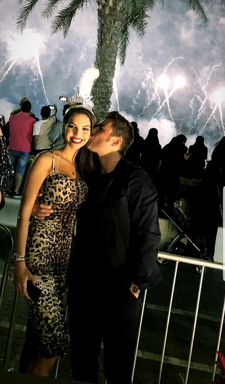Adrian și Sandra Mutu au petrecut Revelionul la Abu Dhabi
