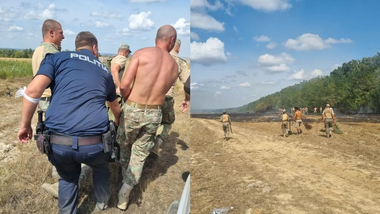 MApN intervine la incendii de vegetatie în România