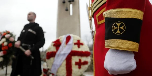 Georgienii marcand Ziua ocupatiei sovietice FOTO EPA-EFE