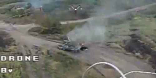 Lansator de rachete distrus drona ucraineana FOTO Captura video Twitter jpg