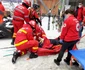 Imagini de la exerciţiul de salvare de pe pârtiile de la Transalpina Vidra - Voineasa din judeţul Vâlcea Foto ISU Vâlcea