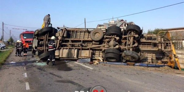 trafic rutier blocat pe dn17 cluj foto dej24.ro