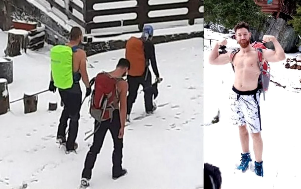 Tineri surprinşi în echipament sumar în masivul Parâng Sursa Salvamont Hunedoara / Titus Inklovits în Parâng. Sursa: Facebook