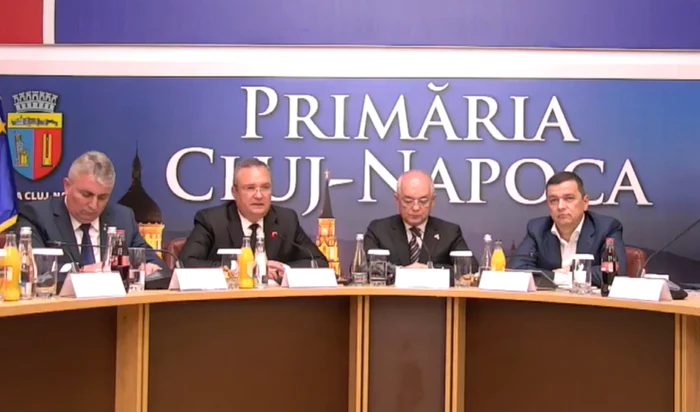 Desant guvernamental al Cluj-Napoca. FOTO: Captura video