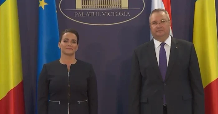 Președinta Ungariei a avut o întrevedere cu premierul în timpul vizitei în România FOTO Captură