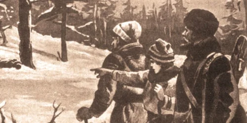 Ilustraţie din volumul „Vulcanul de aur“ 