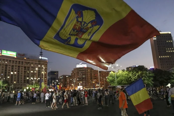 Proteste în Piaţa Victoriei faţă de modificările legislative FOTO Inquam Photos Alexandru Busca