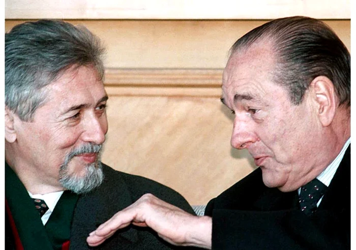 Emil Constantinescu și Jacques Chirac, februarie 1997