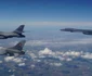 Două bombardiere strategice americane antrenamente comune deasupra României cu avioane ale Forţelor Aeriene Române FOTO MApN